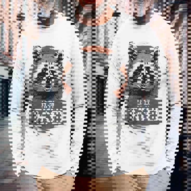 アライグマコスチュームtシャツ グルービー Let's Get Trashed 長袖Tシャツ 高齢者への贈り物