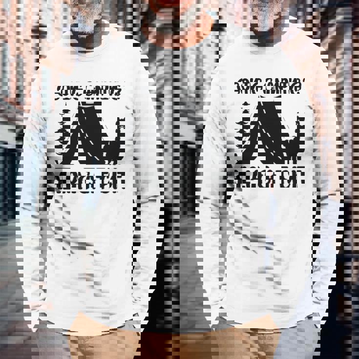 アルパカ キャンプ 恋人 テント キャンパー 行楽 キャンプ アルパカ 長袖tシャツ 長袖Tシャツ 高齢者への贈り物