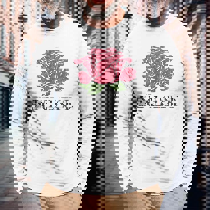 アンティーク調のイングリッシュラグビーシャツ 長袖Tシャツ 高齢者への贈り物