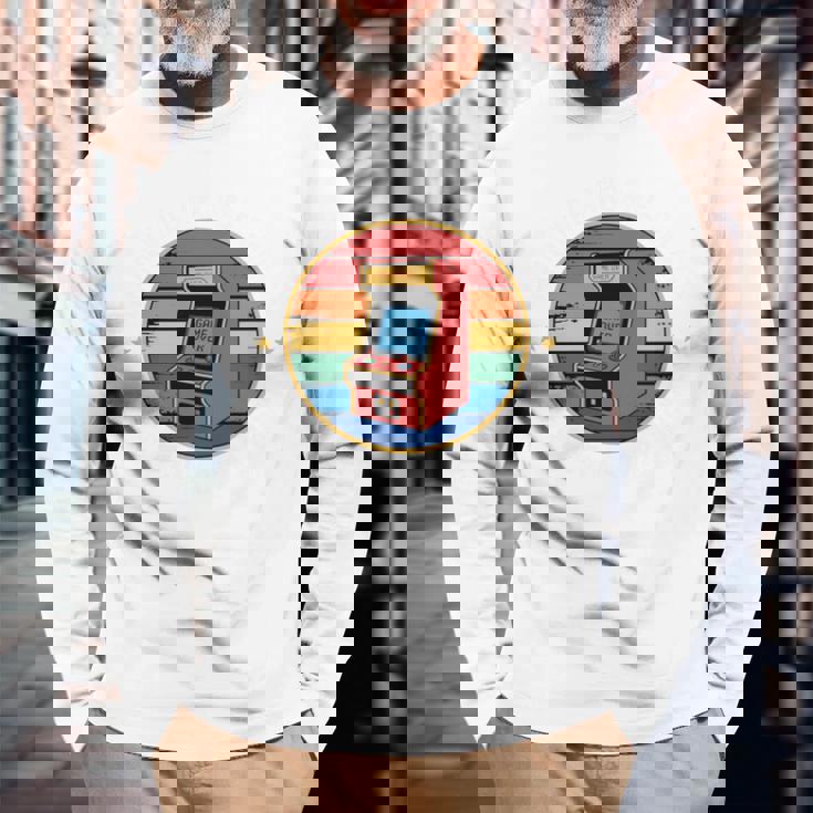 アーケード ゲーマー ビデオゲーム レトロ ゲーマー 長袖tシャツ 長袖Tシャツ 高齢者への贈り物