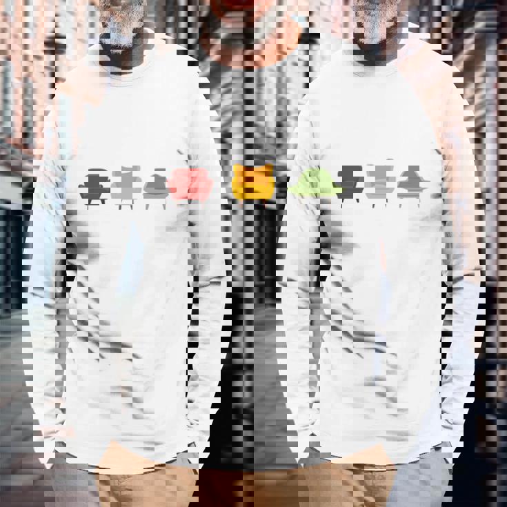 アームチェア哲学者 表面的な理論家 長袖tシャツ 長袖Tシャツ 高齢者への贈り物