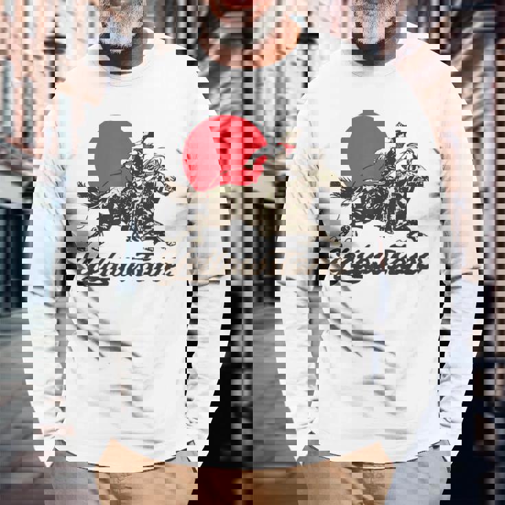 イエローストーン国立公園 カウボーイ&馬 ラングラー ビンテージ 長袖Tシャツ 高齢者への贈り物