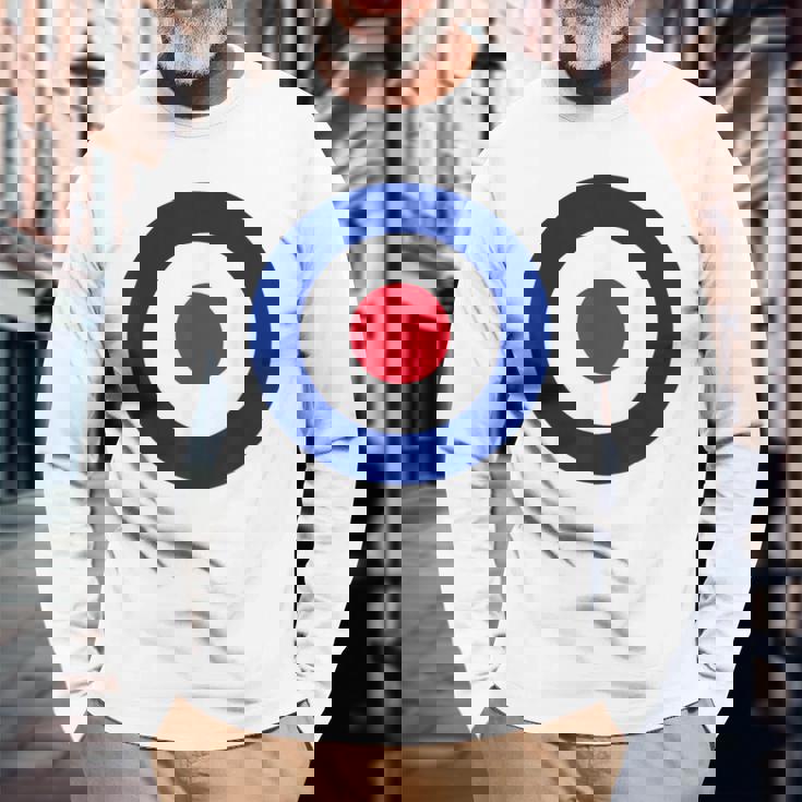 イギリス空軍の様式化されたラウンデル旗 長袖Tシャツ 高齢者への贈り物