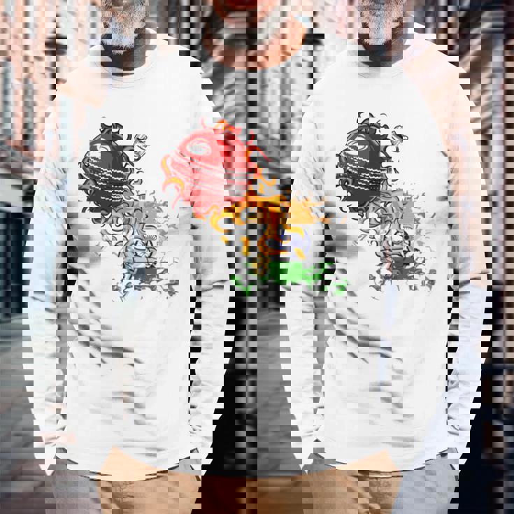 インドクリケット 長袖tシャツ 長袖Tシャツ 高齢者への贈り物