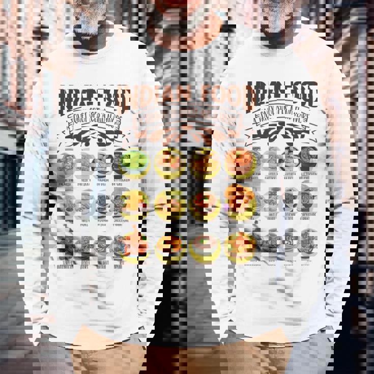 インド料理の多様性 インド料理 長袖Tシャツ 高齢者への贈り物