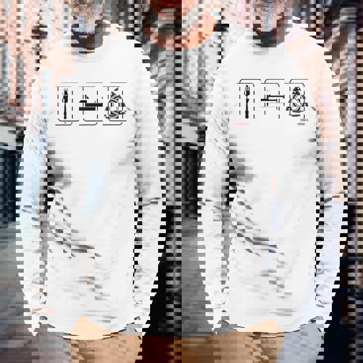 イート・スリープロータリー 長袖Tシャツ 高齢者への贈り物