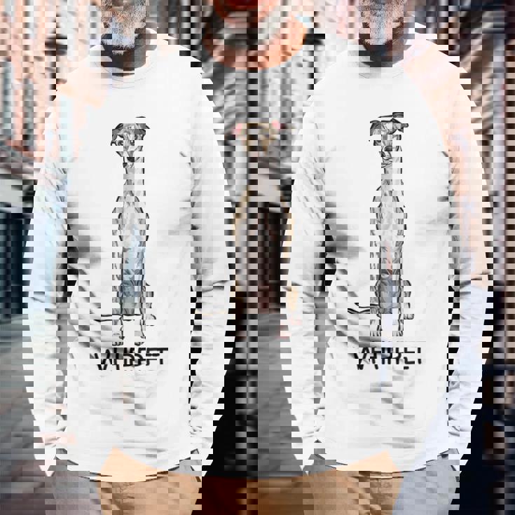 ウィペット・クレイジー・ドッグ・ラバー 長袖Tシャツ 高齢者への贈り物