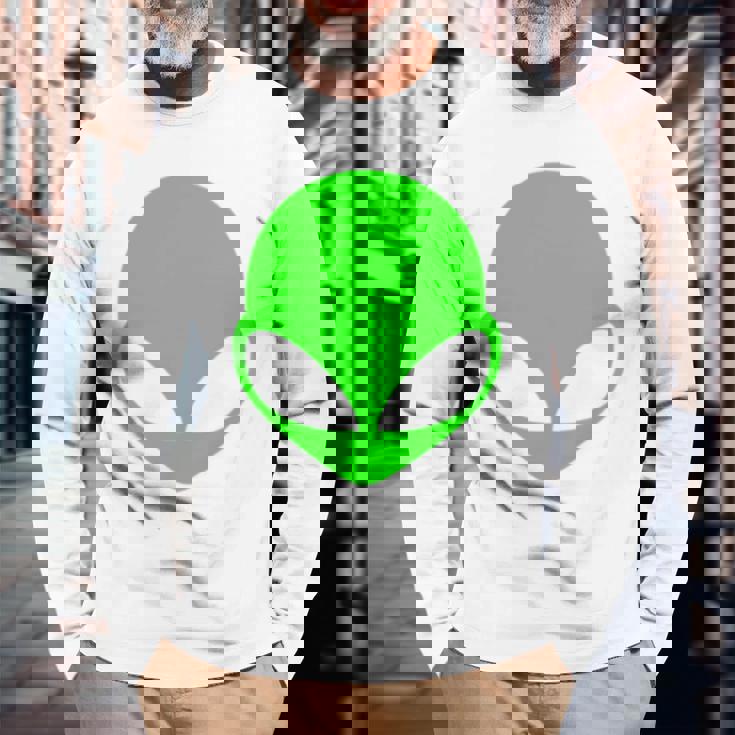 エイリアンヘッド グリーンフェイス ファニービリーブ Ufo ヒューマンコスチューム Edm 長袖tシャツ 長袖Tシャツ 高齢者への贈り物