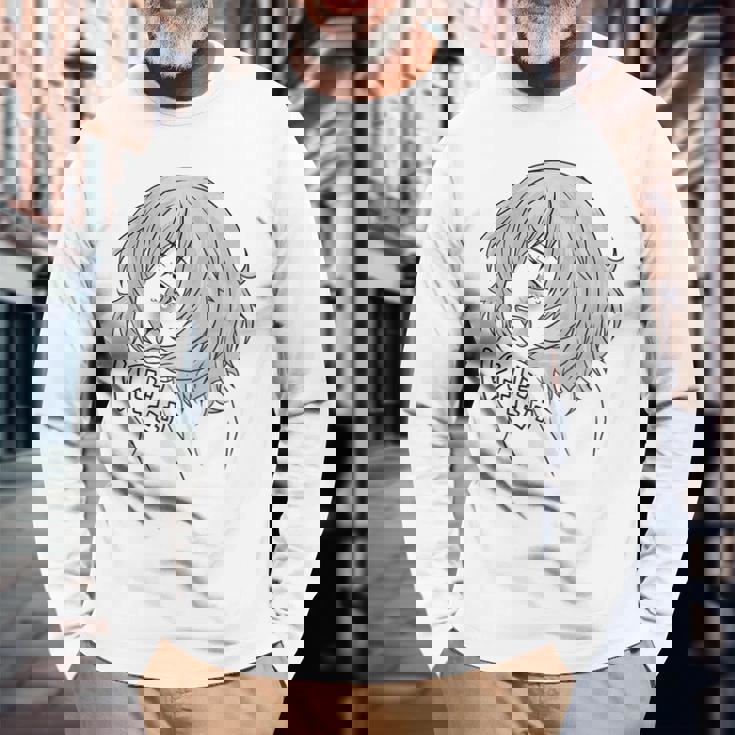 エッチ・アヘ顔 変態少女 快感顔tシャツ Playera 長袖Tシャツ 高齢者への贈り物