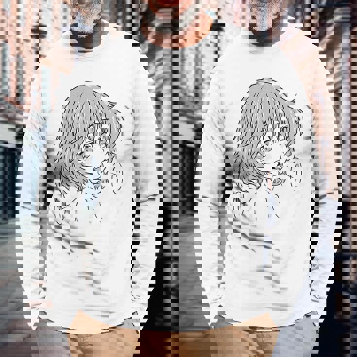 エッチ変態シャツ オタクガール ワイフアヘ顔 快感 長袖Tシャツ 高齢者への贈り物