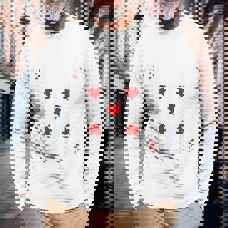 オリジナル ハロウィン トランプ コスチューム 不思議の国のアリス 長袖Tシャツ 高齢者への贈り物