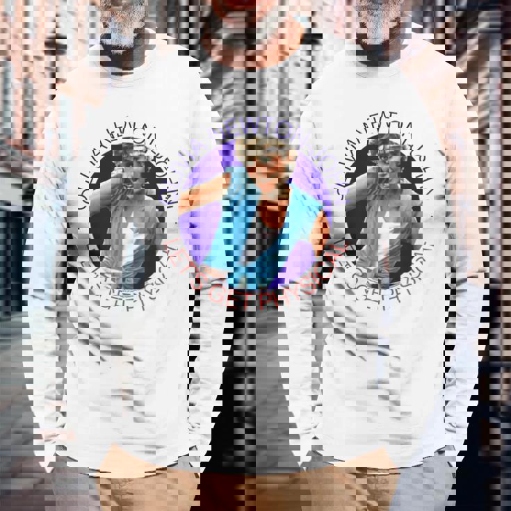 オリビア・ニュートンジョン レッツ・ゲット フィジカルサークル 写真 長袖Tシャツ 高齢者への贈り物