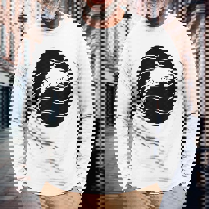 オルカ ヴィンテージ クジラ 海洋動物 クジラ 長袖Tシャツ 高齢者への贈り物