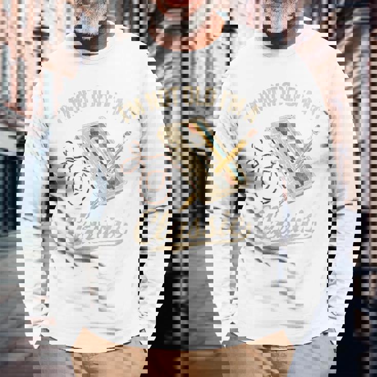 カセットテープ クラシック レトロ ヴィンテージ 70年代 80年代 90年代音楽 長袖tシャツ 長袖Tシャツ 高齢者への贈り物