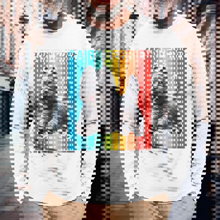 カラフル ケアンテリア 長袖Tシャツ 高齢者への贈り物