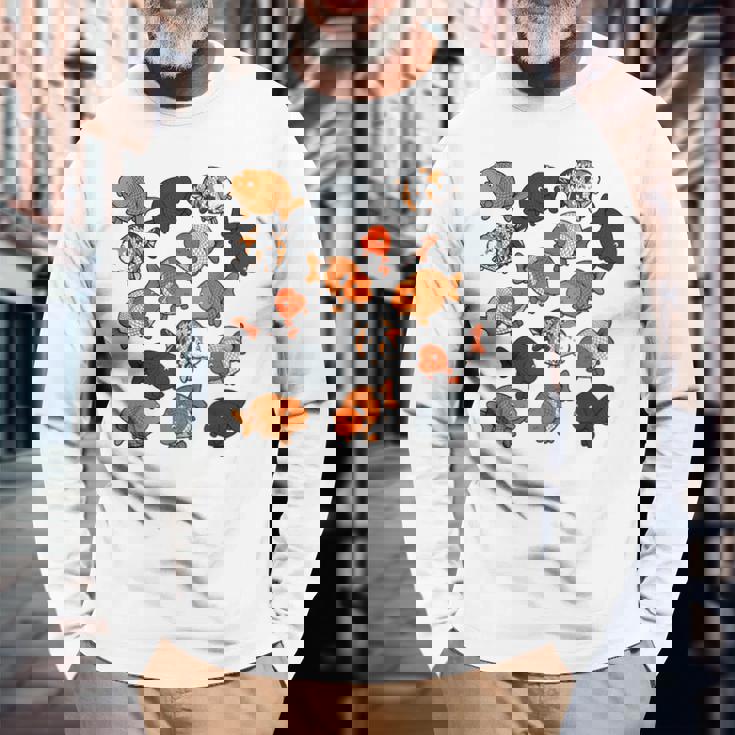 カラフルランチュウ 長袖Tシャツ 高齢者への贈り物