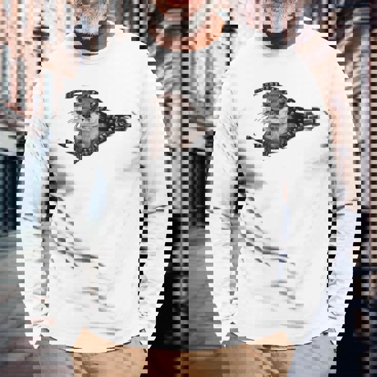 カワウソ 長袖tシャツ 長袖Tシャツ 高齢者への贈り物