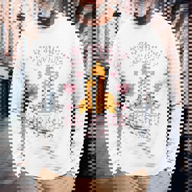 キッズ キリン、ついにお姉ちゃんになります2025 長袖Tシャツ 高齢者への贈り物