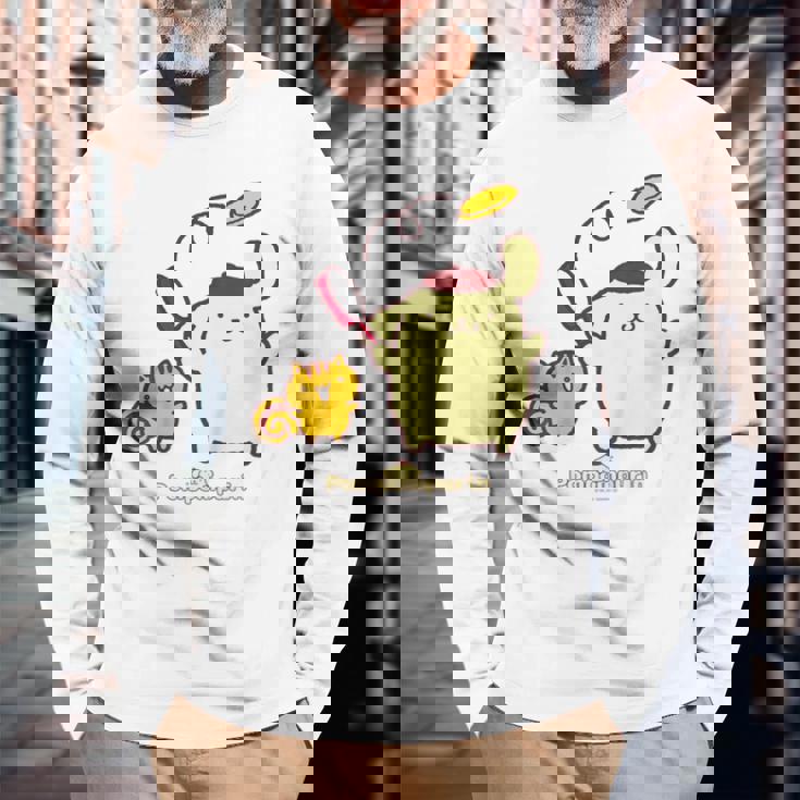 キッズ ポムポムプリン＆ベーグル 長袖Tシャツ 高齢者への贈り物