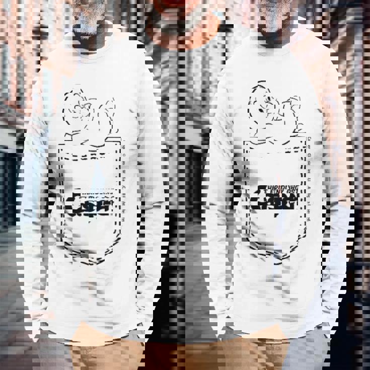 キャスパー・ザ・フレンドリー・ゴースト・デイドリーミング・オン・ユア・ポケットで 長袖Tシャツ 高齢者への贈り物