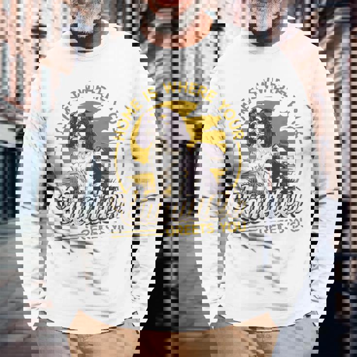 キャバリア・キング・チャールズ・スパニエル 長袖Tシャツ 高齢者への贈り物