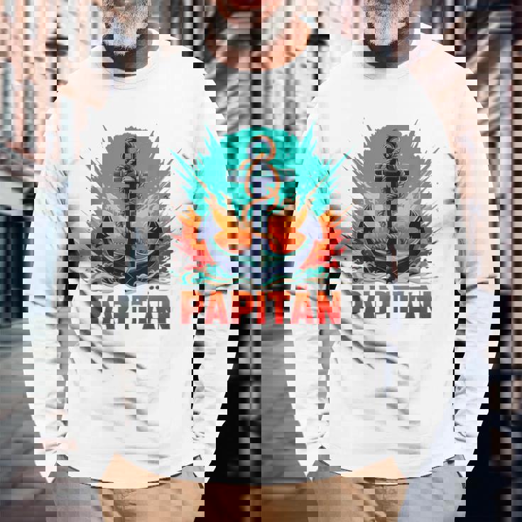 キャプテンアンカー パピタン・ヴァーター スーパーパパ 父の日 2025 長袖Tシャツ 高齢者への贈り物