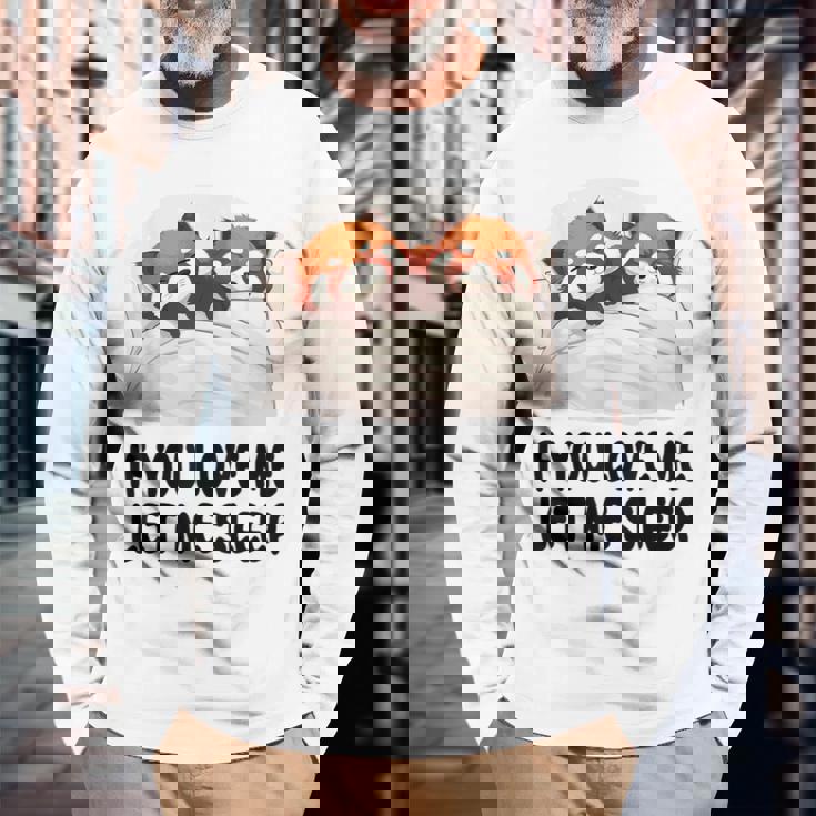 キュートなレッサーパンダ If You Love Meleep パジャマ 長袖Tシャツ 高齢者への贈り物