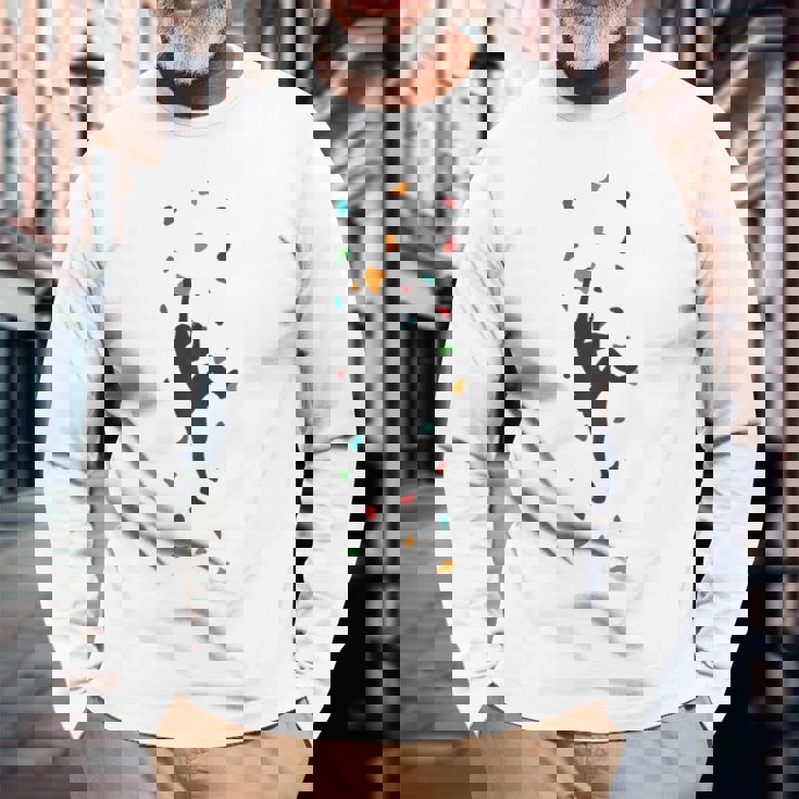 クライミング ボルダリング ロッククライマー ボルダー 長袖Tシャツ 高齢者への贈り物