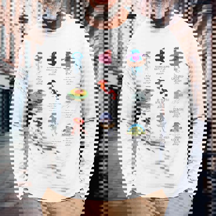 クラゲ 種 シージェリー 生物学者へのギフト 長袖Tシャツ 高齢者への贈り物