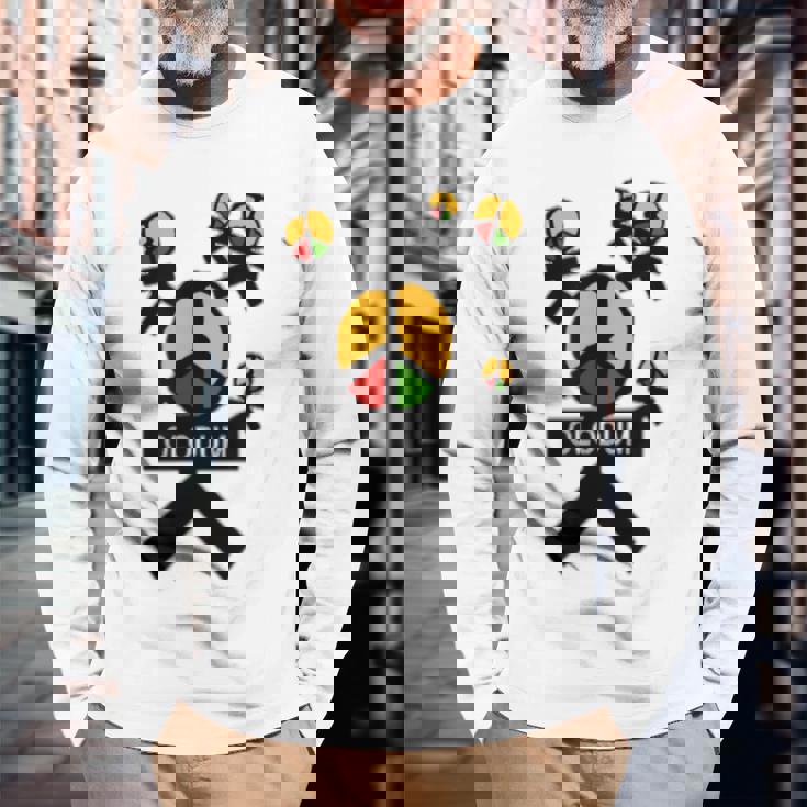 クラシックカートゥーン 長袖Tシャツ 高齢者への贈り物