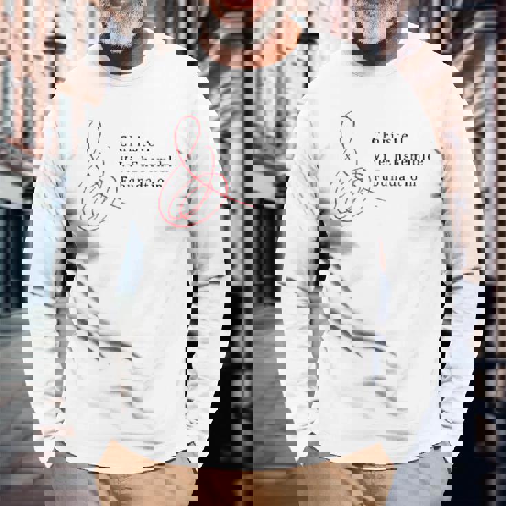 クリステル財団オフィシャルロゴ 長袖Tシャツ 高齢者への贈り物