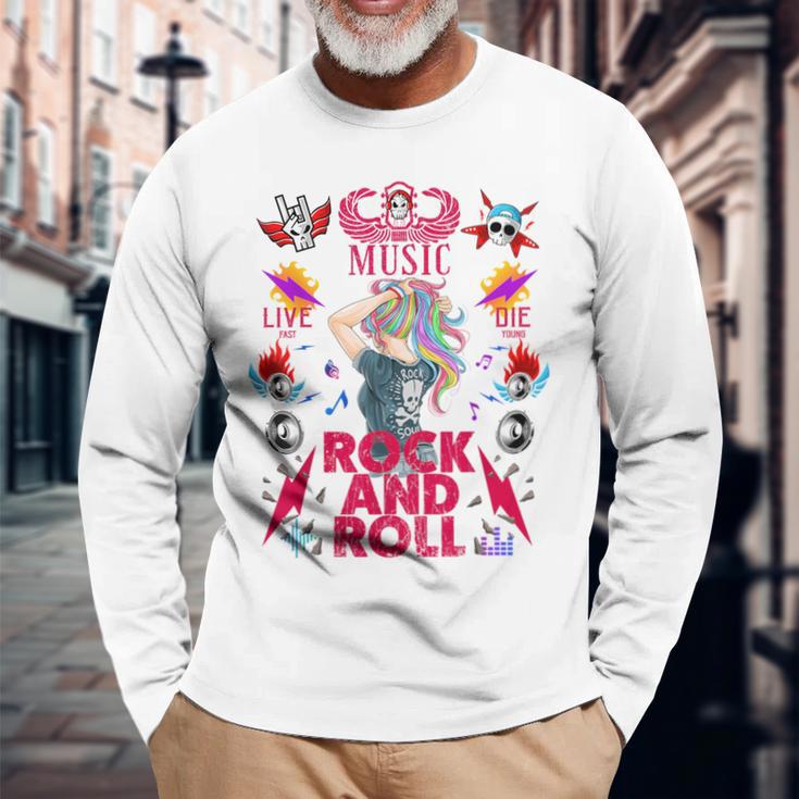 クールなヴィンテージオールドロックンロールミュージック、This Is My Rock And Roll 長袖Tシャツ 高齢者への贈り物