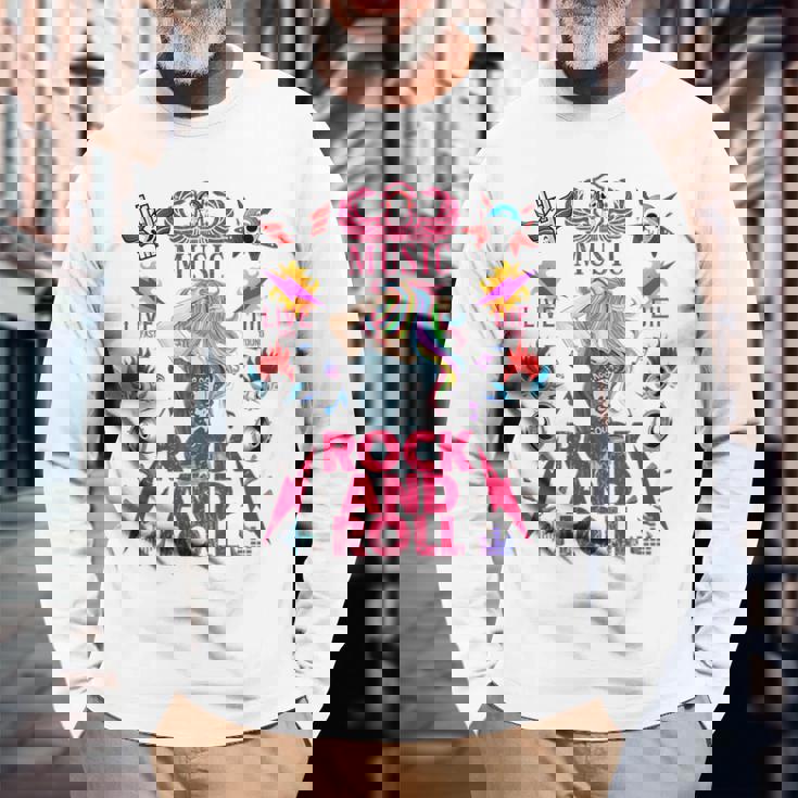 クールなヴィンテージオールドロックンロールミュージック、This Is My Rock And Roll 長袖Tシャツ 高齢者への贈り物