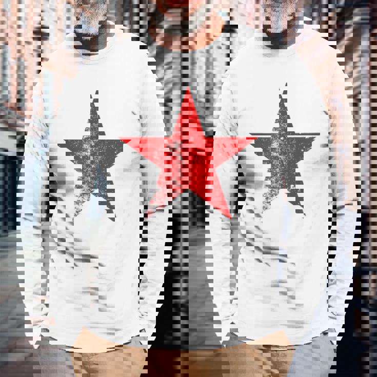 クールレッドスター 長袖Tシャツ 高齢者への贈り物