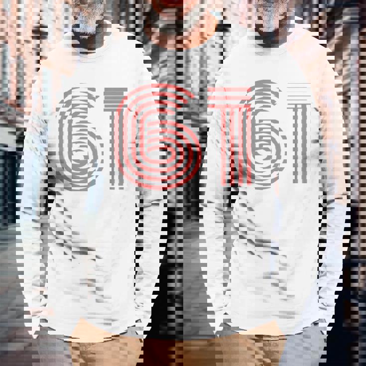 クールレトロライティングジャージ、背番号61 1961 長袖Tシャツ 高齢者への贈り物