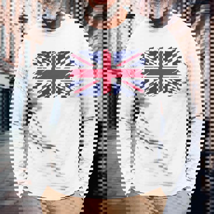 グウェントuk、イギリスの国旗、ユニオンフラッググウェント 長袖tシャツ 長袖Tシャツ 高齢者への贈り物