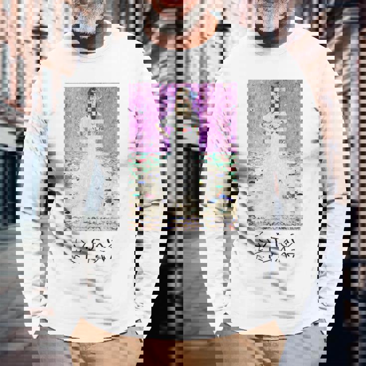 グスタフ・クリムト アートワーク 長袖Tシャツ 高齢者への贈り物