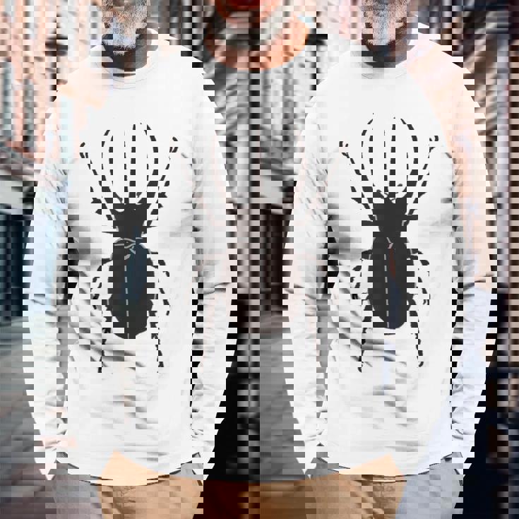 コーカサスオオカブト _昆虫_カブトムシ 長袖Tシャツ 高齢者への贈り物