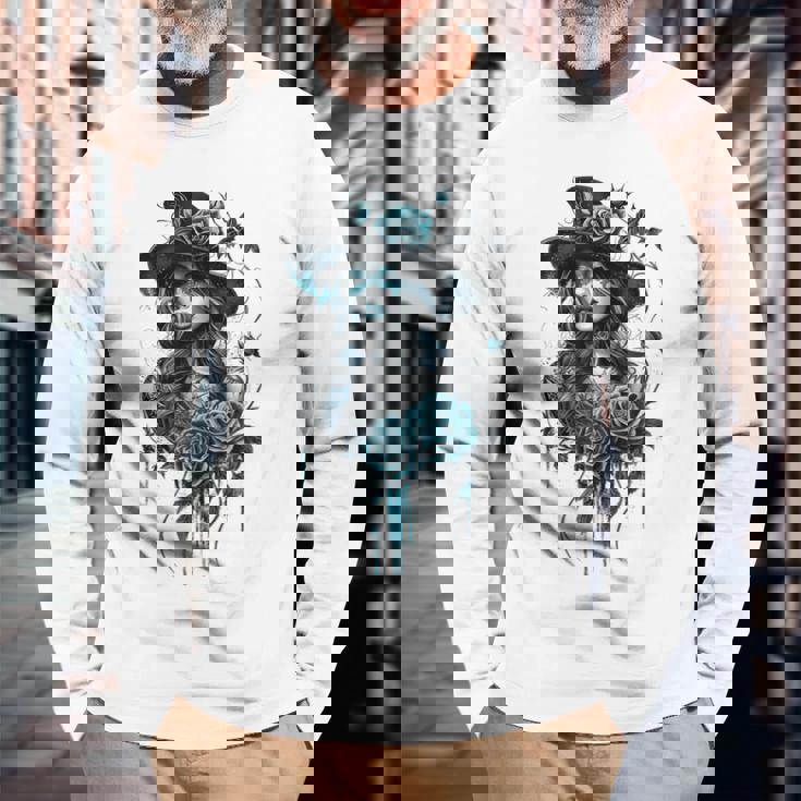 ゴシックガール ハロウィンコスチューム 魔女ゴス オカルトウィッカ 長袖Tシャツ 高齢者への贈り物