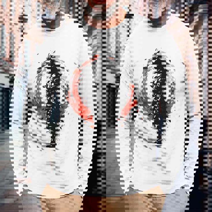 ゴーストサムライ 武士道 アニメ マンガ 武士道 長袖Tシャツ 高齢者への贈り物