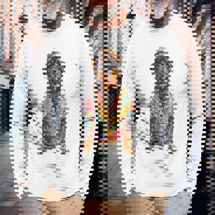 サマードッグロットワイラー 長袖Tシャツ 高齢者への贈り物