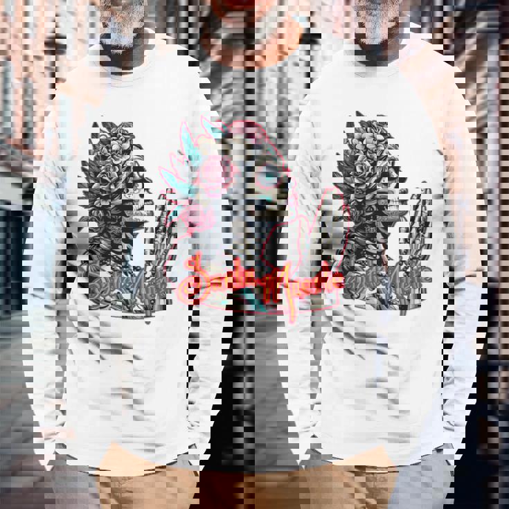 サンタ・ムエルテ カトリーナ カラベラ 長袖tシャツ 長袖Tシャツ 高齢者への贈り物