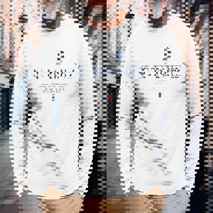 サントロペ フレンチリビエラ ヨットクラブ コートダジュール フランス 長袖Tシャツ 高齢者への贈り物