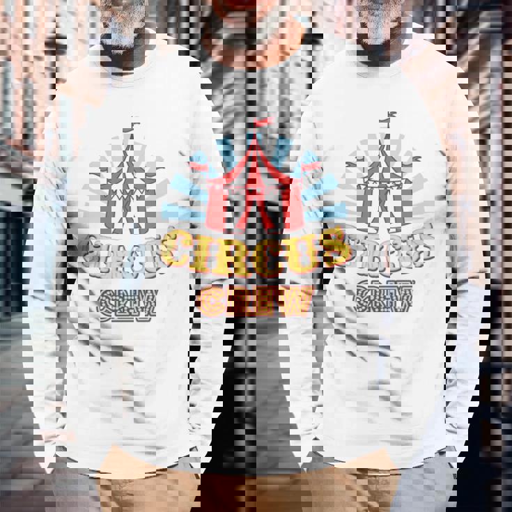 サーカスクルー–楽しいカラフルな大人&キッズグラフィックデザイン 長袖tシャツ 長袖Tシャツ 高齢者への贈り物