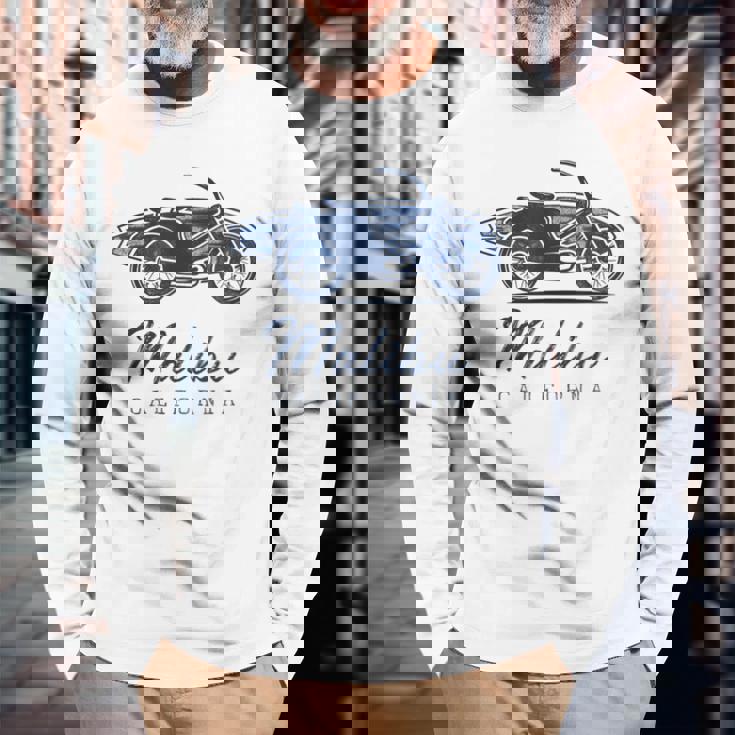 サーファーサーフスポット マリブ、カリフォルニア 長袖Tシャツ 高齢者への贈り物