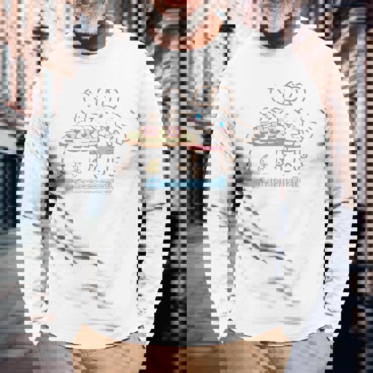 シナモロール Usデザイン ティータイム 長袖Tシャツ 高齢者への贈り物