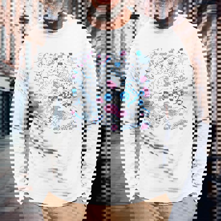 シナモロール Usデザイン 手描き風 長袖Tシャツ 高齢者への贈り物