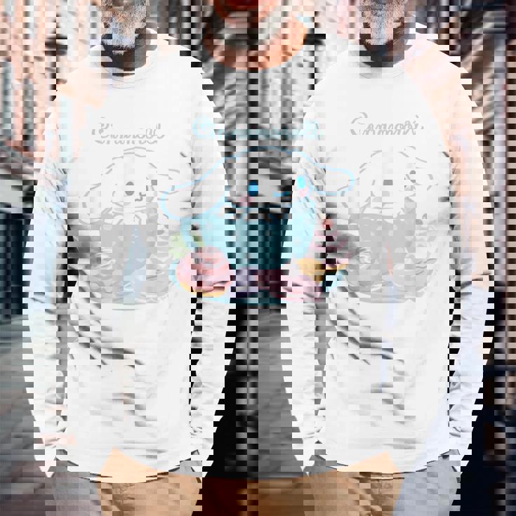 シナモロール ティーカップ ライトカラー 長袖Tシャツ 高齢者への贈り物