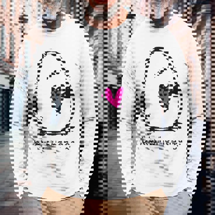 シマエナガ 北海道 雪の妖精 可愛い ぼく、シマエナガ。 愛 長袖Tシャツ 高齢者への贈り物