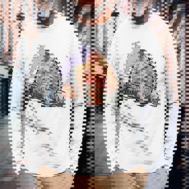 シャグ 手巻き煙草 バックプリント 長袖Tシャツ 高齢者への贈り物